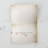 vriendschap gezegend-florale textuur bedankkaart (Binnen)