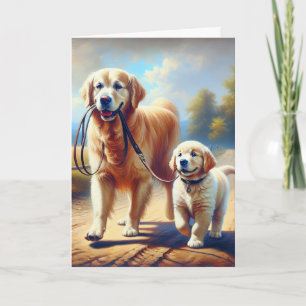 Vriendschap Golden Retrievers Kaart
