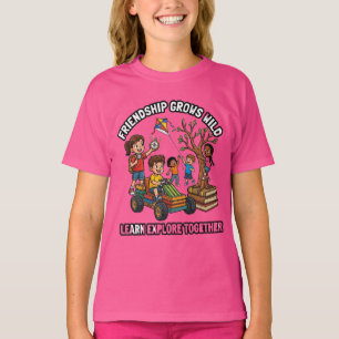 Vriendschap groeit in het wild Leer Verken Samen G T-shirt
