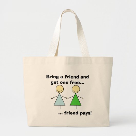 vriendschap grote tote bag (Voorkant)