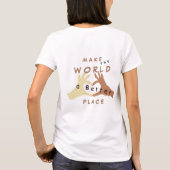 Vriendschap Handen T-shirt - Make World Better Pla (Achterkant)