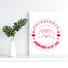Vriendschap Handgemaakt met Liefde Ambachtelijke S Zelfinktende Stempel