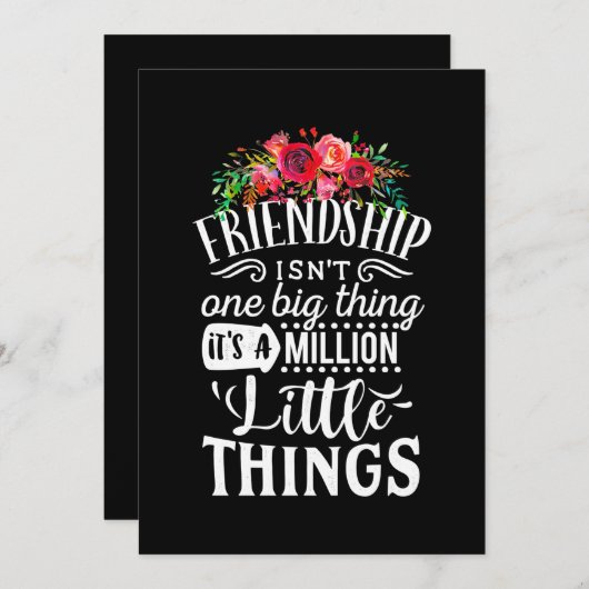 vriendschap het is een miljoen weinig kaart (Voorkant / Achterkant)