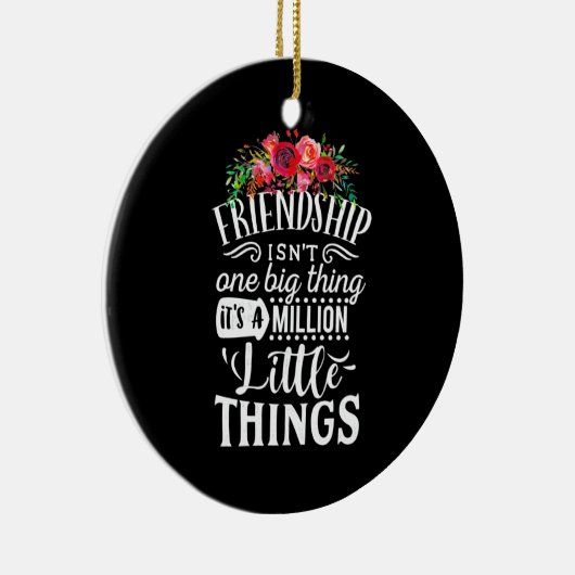 vriendschap het is een miljoen weinig keramisch ornament (Rechts)