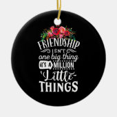 vriendschap het is een miljoen weinig keramisch ornament (Voorkant)