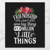 vriendschap het is een miljoen weinig wijn etiket (Enkel label)