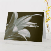 Vriendschap Hosta Bloem, Elegante Vintage Sepia  Kaart (Gele Bloem)
