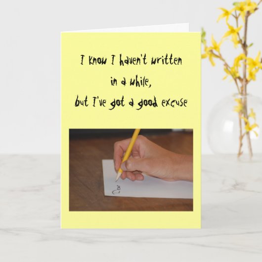 Vriendschap - Ik weet dat ik al een tijdje niet he Kaart (Gele Bloem)