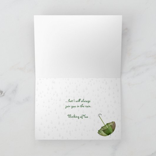 Vriendschap in de regen kaart (Binnen)