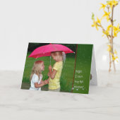 Vriendschap in de regen kaart (Gele Bloem)