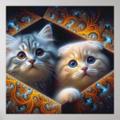 Vriendschap in Fractal Lijsten: een prachtige kuns Poster (Voorkant)