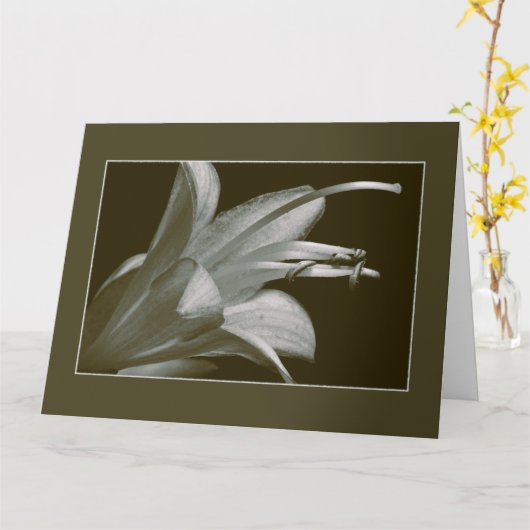 Vriendschap in  ingelijst Wenskaart Kaart (Gele Bloem)