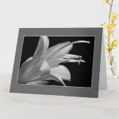 Vriendschap in zwart-wit ingelijst Wenskaart Kaart (Gele Bloem)