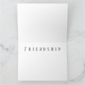Vriendschap in zwart-wit ingelijst Wenskaart Kaart (Binnen)