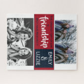 Vriendschap inspirerend met namen en foto's legpuzzel (Horizontaal)