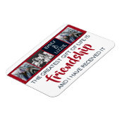 Vriendschap inspirerend met namen en foto's magneet (Linkerzijde)