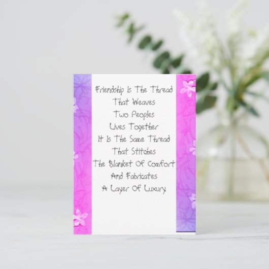 Vriendschap is de das briefkaart (Staand voorkant)