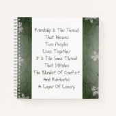 Vriendschap is de draad (donkere versie) notitieboek (Voorkant)