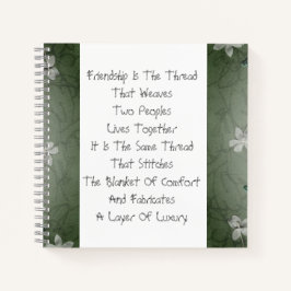 Vriendschap is de draad (donkere versie) notitieboek