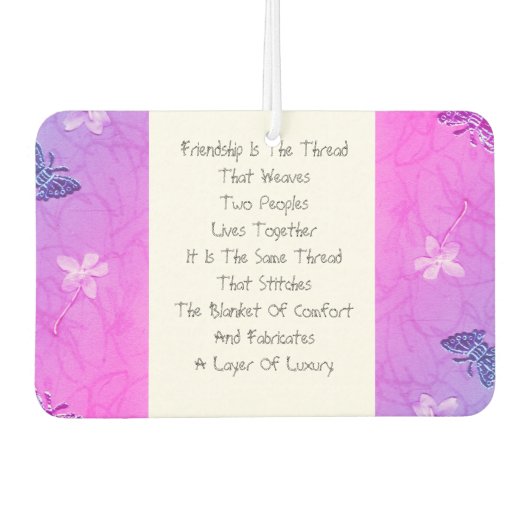 Vriendschap is de draad luchtverfrisser (Voorkant)