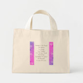 Vriendschap is de draad mini tote bag (Voorkant)