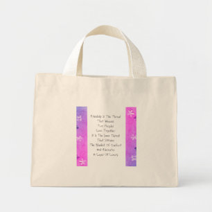 Vriendschap is de draad mini tote bag