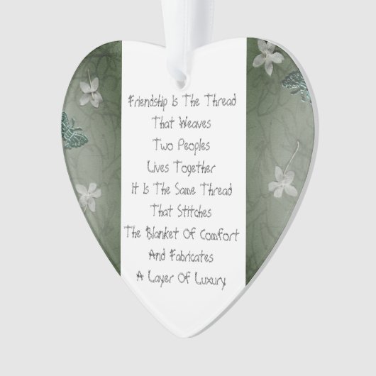 Vriendschap is de draad ornament (voorkant)