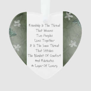 Vriendschap is de draad ornament