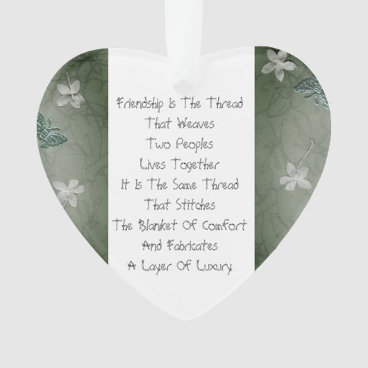Vriendschap is de draad ornament (voorkant)