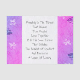 Vriendschap is de draad tissuepapier