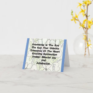 vriendschap is de sleutel kaart