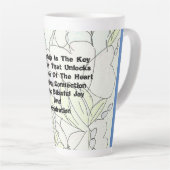 vriendschap is de sleutel latte mok (Rechterhoek)