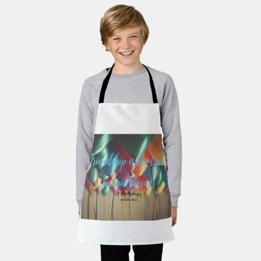 "Vriendschap is de ware magie die er is" Schort (Gedragen)