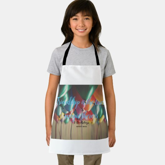 "Vriendschap is de ware magie die er is" Schort (Insitu)