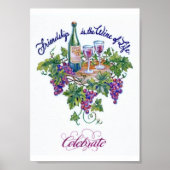 Vriendschap is de wijn van het poster van Life (Voorkant)