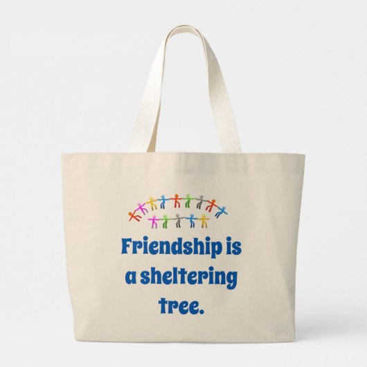 Vriendschap is een beschietingsboom - vriendschapp grote tote bag (Achterkant)