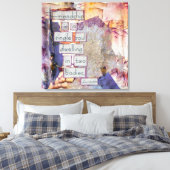 Vriendschap is een eenzijdige kunst op het gepants canvas afdruk (Insitu (Slaapkamer))