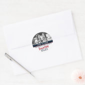 Vriendschap is een geschenk van het leven met foto ronde sticker (Envelop)