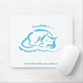 Vriendschap is een kat muismat (Met muis)