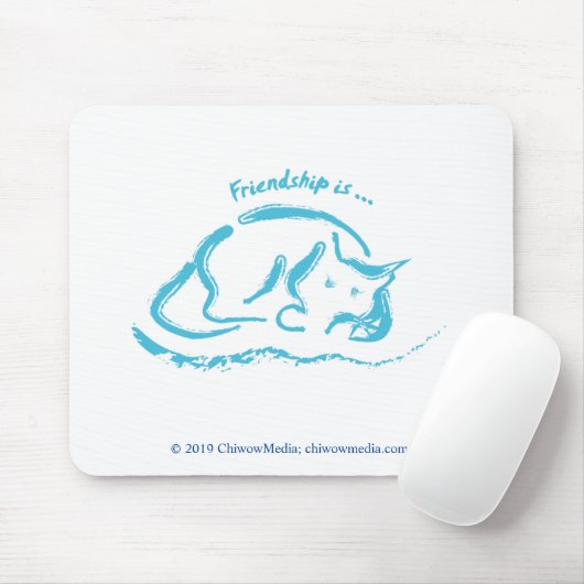 Vriendschap is een kat muismat (Met muis)