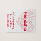 Vriendschap is een miljoen dingen die schattig zij legpuzzel (Horizontaal)