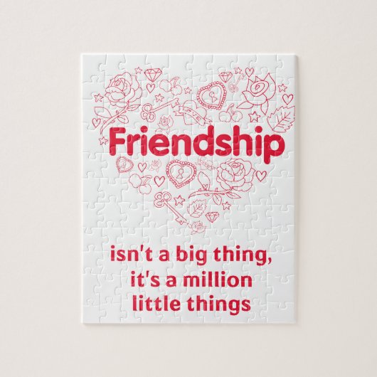 Vriendschap is een miljoen dingen die schattig zij legpuzzel (Verticaal)