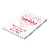 Vriendschap is een miljoen dingen die schattig zij notitieblok (Linkerzijde)