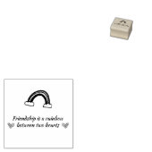 Vriendschap is een regenboog rubberstempel (Gestempeld)