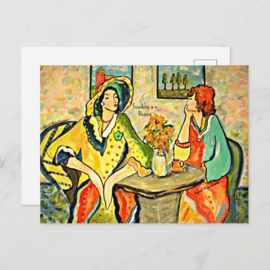 Vriendschap is een zegen briefkaart (Voorkant / Achterkant)