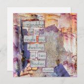 Vriendschap is een ziel platte Kaart (Voorkant / Achterkant)