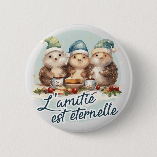 Vriendschap is eeuwig ronde button 5,7 cm (Voorkant)