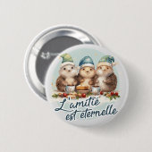 Vriendschap is eeuwig ronde button 5,7 cm (Voorkant /achterkant)
