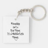 "Vriendschap is geen groot ding..." hartstikke Sleutelhanger (Achterkant)