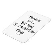 "Vriendschap is geen grote..." Sentimental Quote Magneet (Linkerzijde)